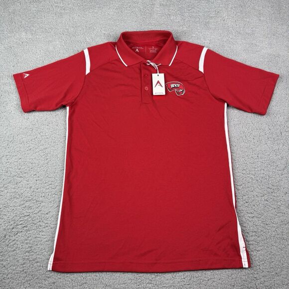 Western Kentucky Hilltoppers Shirt Men Small Red Antigua Polo WKU Towel Logo NWT - Picture 2 of 12
